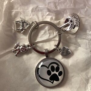 Dog charm key ring